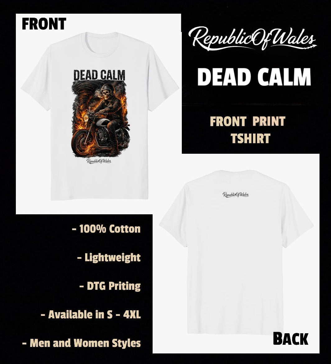 DEAD CALM - FRONT PRINT T-SHIRT