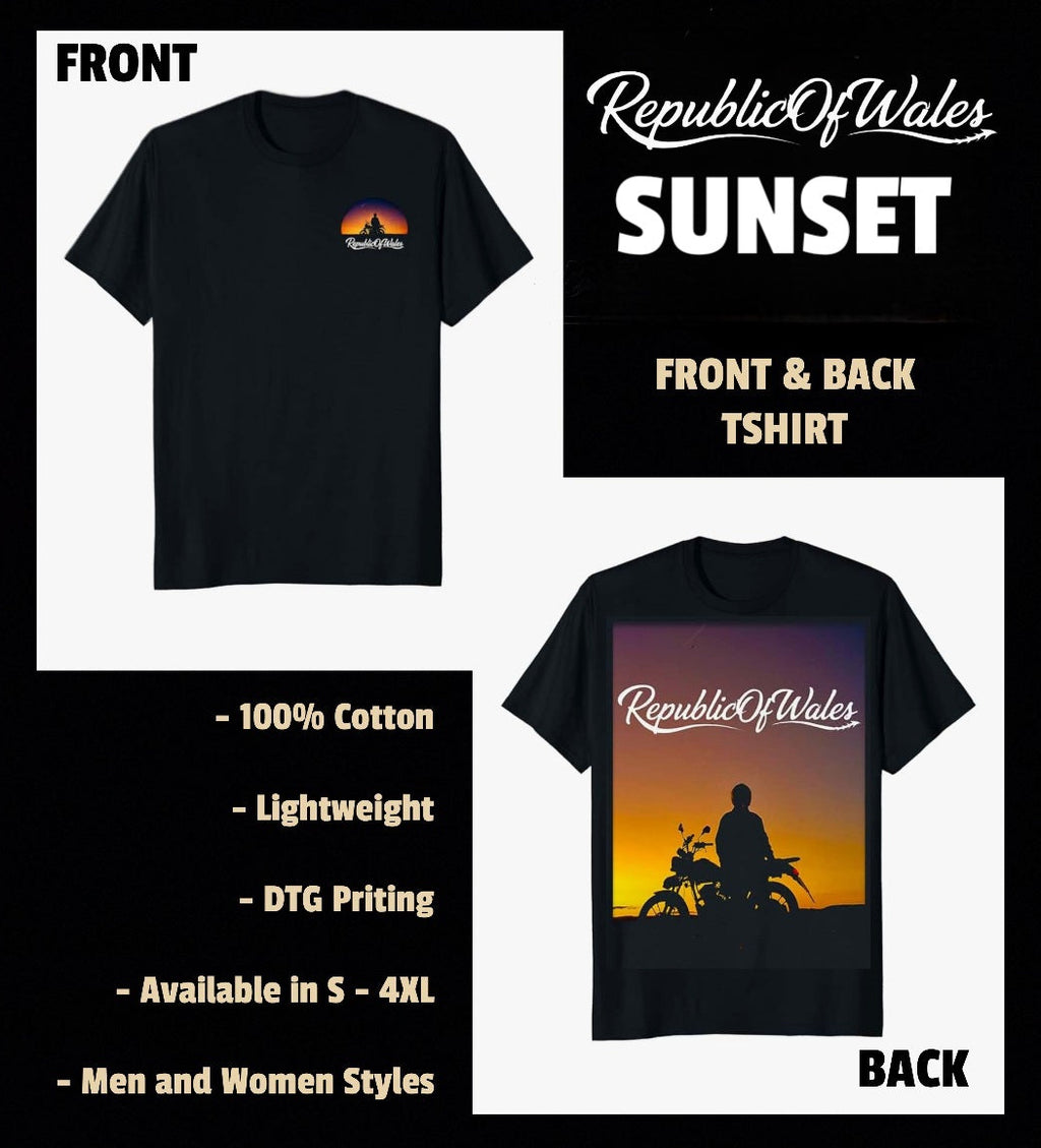 SUNSET - FRONT AND BACK T-SHIRT