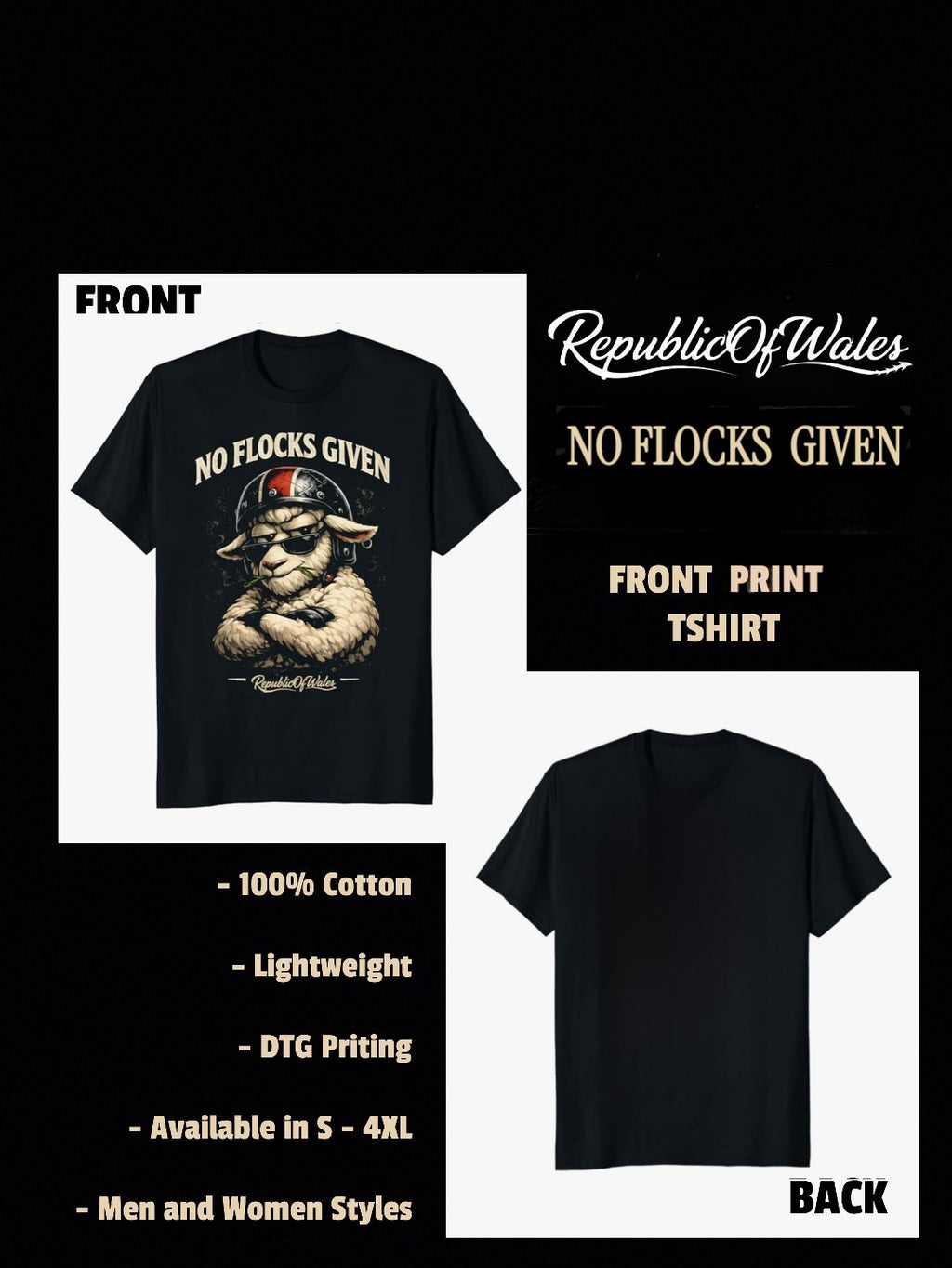 NO FLOCKS GIVEN - FRONT T-SHIRT